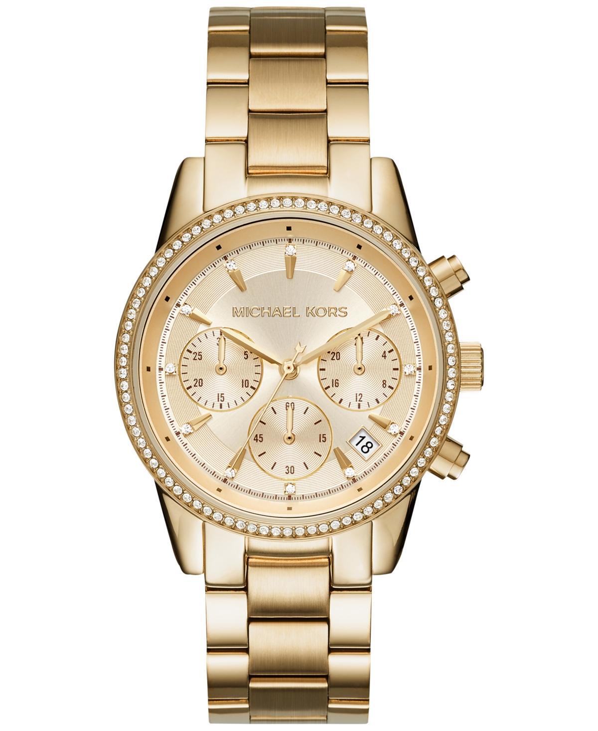 Oversized Pavé Logo -Tone Watch Product Image