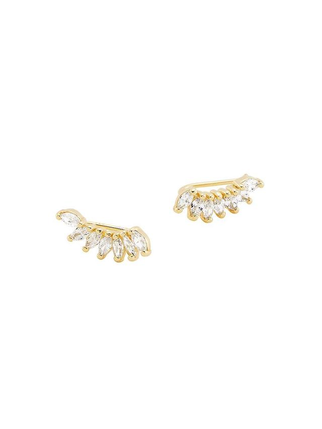 Womens Isa 14K Gold-Plated & Cubic Zirconia Ear Climbers Product Image