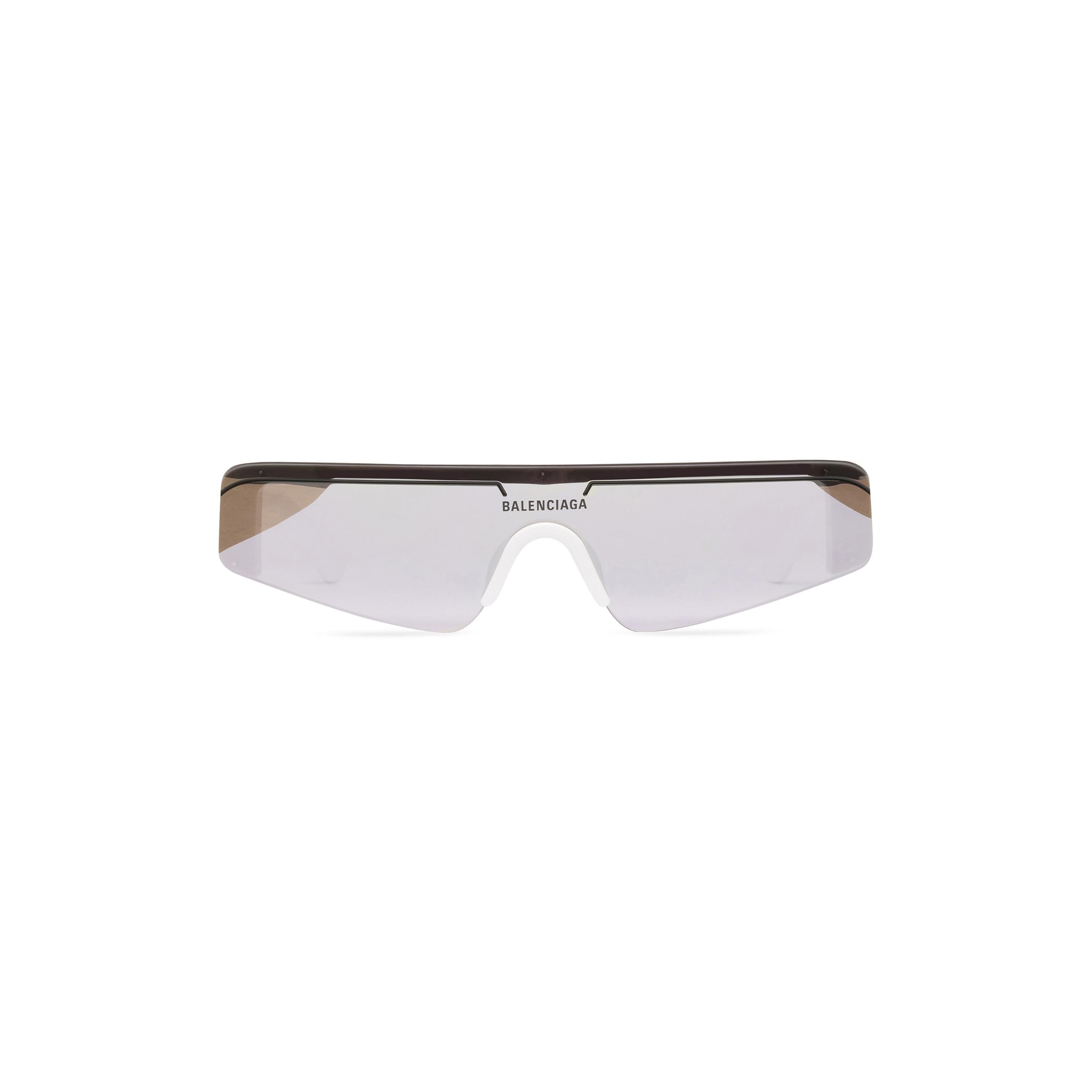 Ski Rectangle Sunglasses in White/silver Product Image