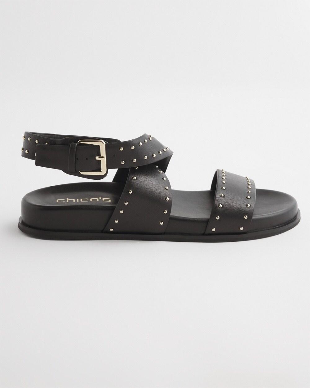 Black Leather Sandals Product Image