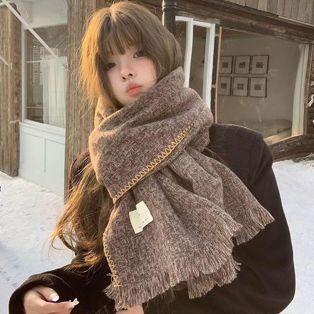 Fringe Stitching Scarf Product Image