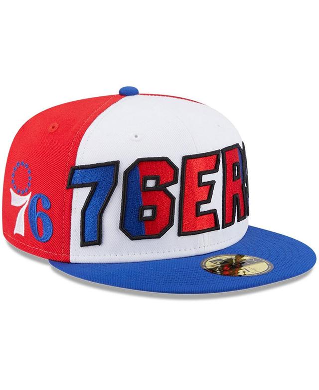 Mens New Era White Philadelphia 76ers Back Half 9FIFTY Fitted Hat - White Product Image