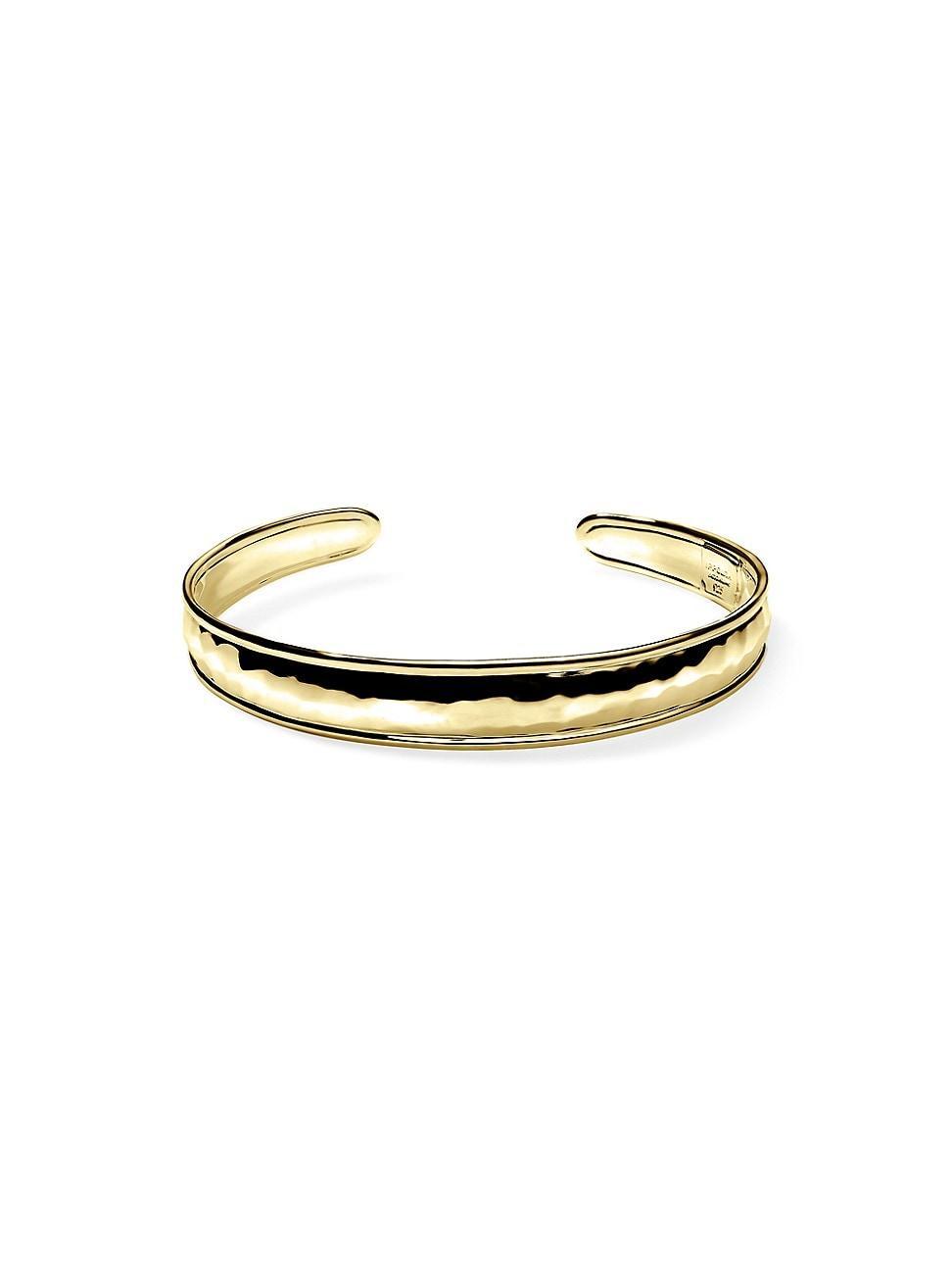 Womens Goddess 18K Yellow Gold Thin Tapered Cuff Product Image