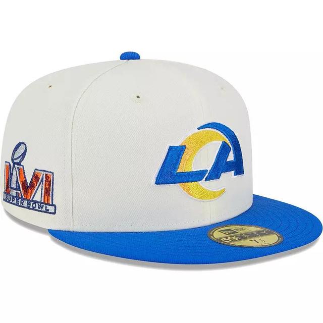 Mens New Era Cream Los Angeles Rams Retro 59FIFTY Fitted Hat Product Image