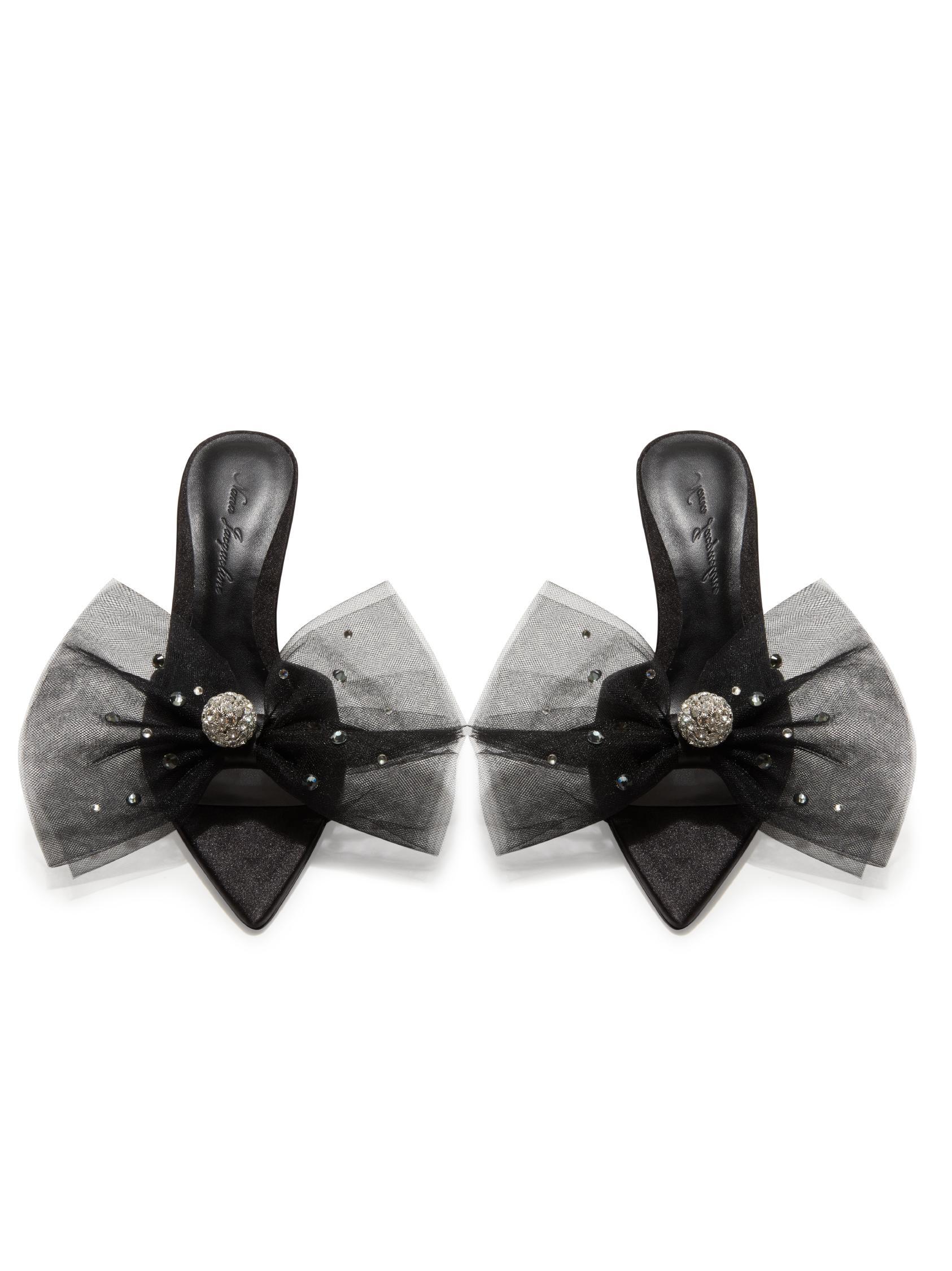 Isabella Bow Heels (Black) (Final Sale) Product Image