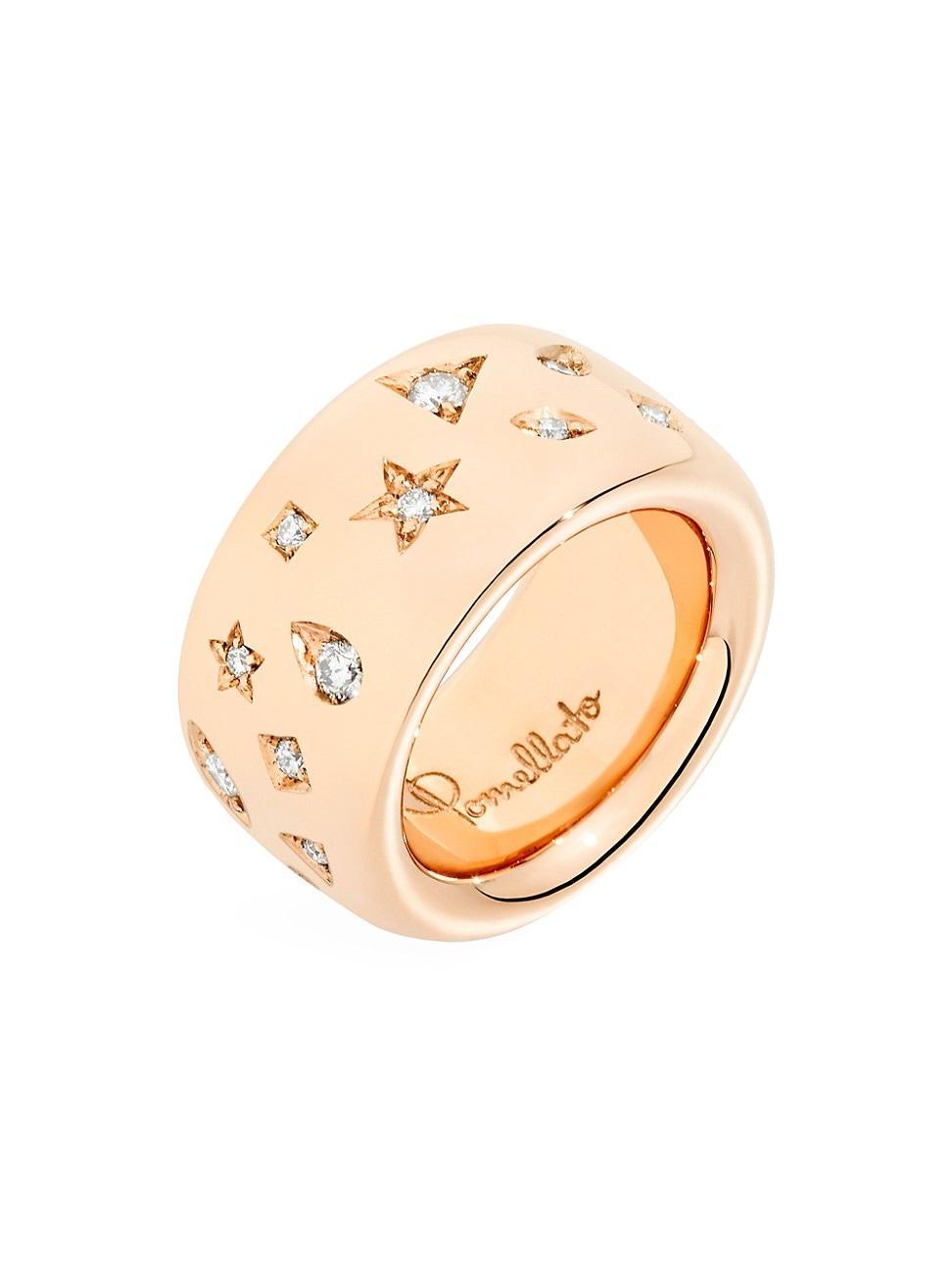 Womens Iconica 18K Rose Gold & Diamond Ring Product Image