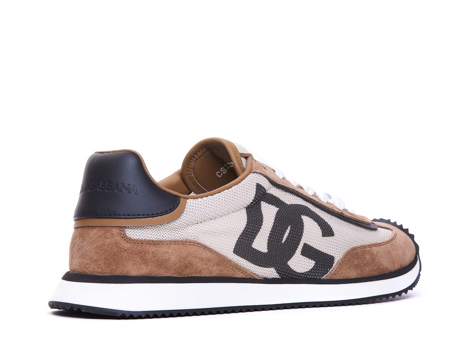 Dg Cushion Low-top Sneakers In Beige/nero Product Image