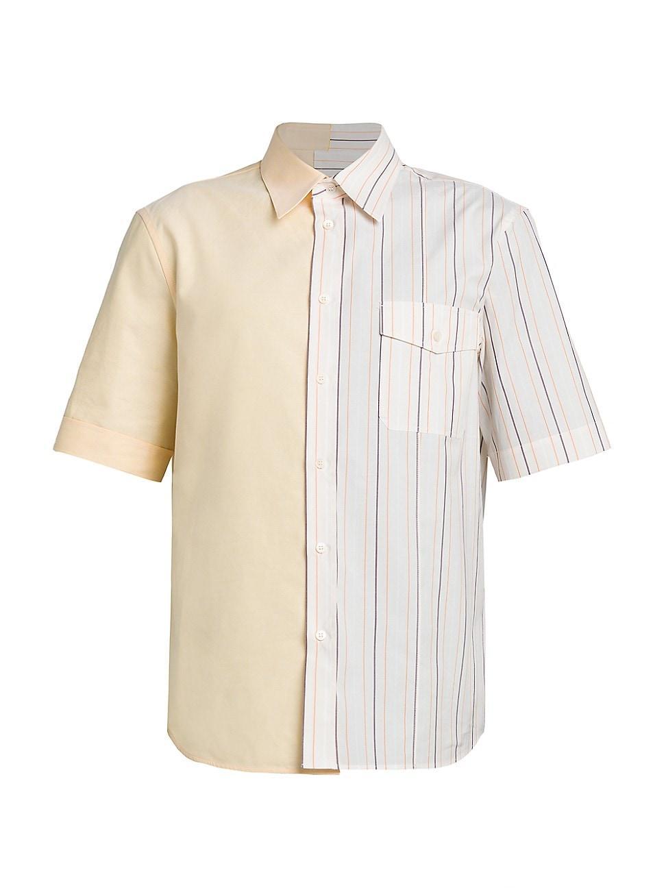 Mens Mixed Media Cotton Poplin Shirt Product Image