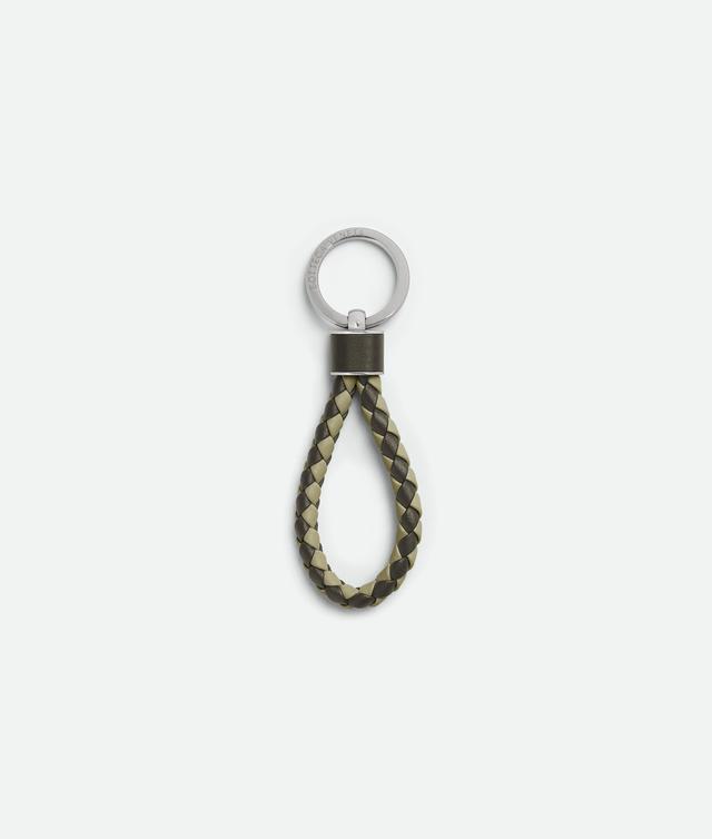 Men's Intreccio Key Ring in Kaki/travertine Product Image