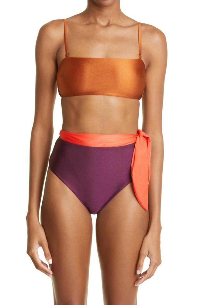 Metallic Bikini In Orange Product Image