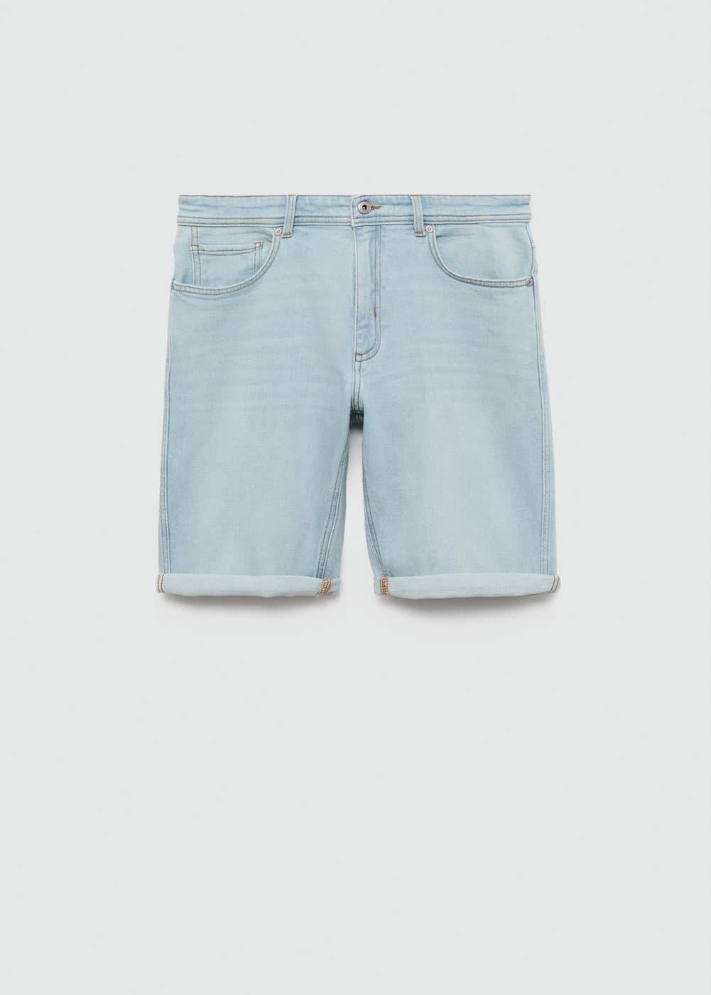 Mango Mens Denim Bermuda Shorts Product Image