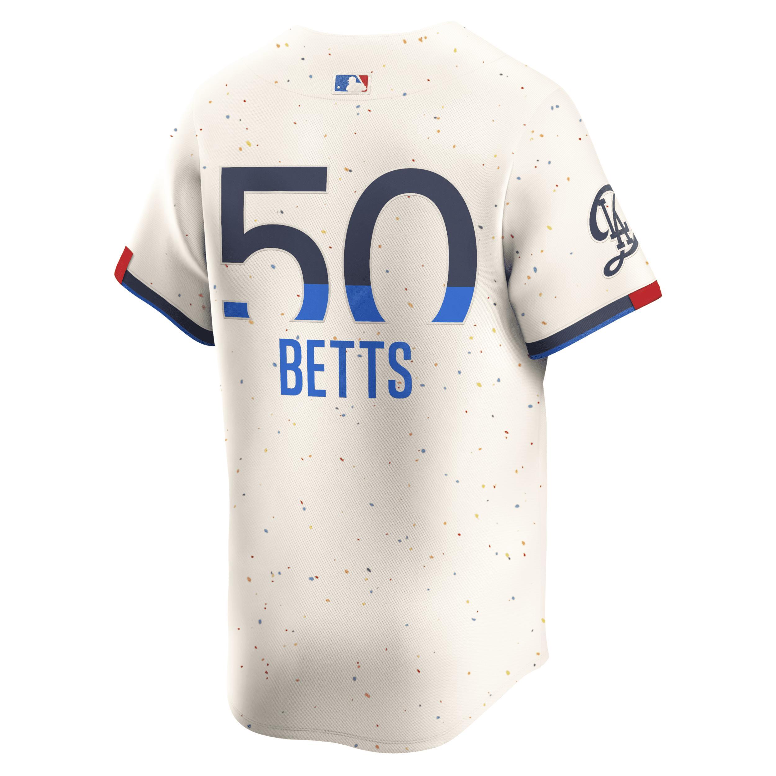 Nike Mens Cream Los Angeles Dodgers Mookie Betts 2024 City Connect Limited Player Jersey - Cream Product Image