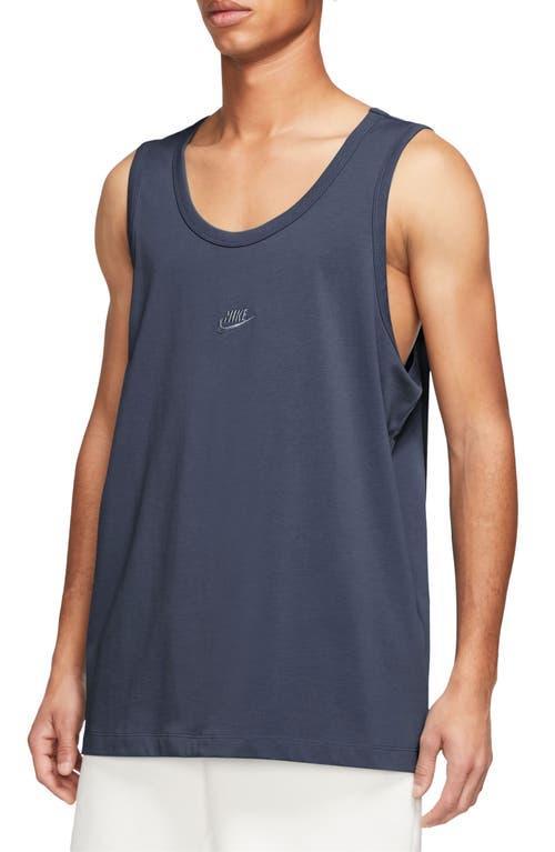 NIKE Men's  Sportswear Premium Essentials Tank Top In Thunder Blue Product Image