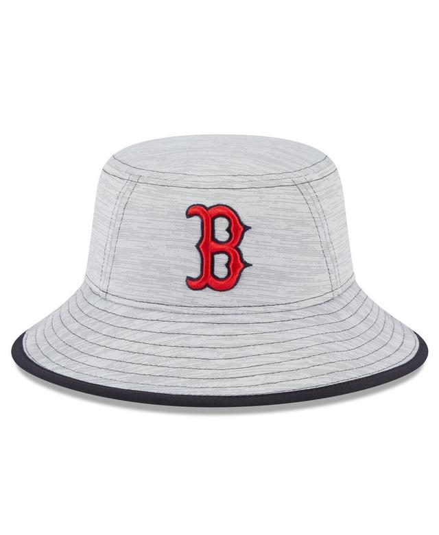 Mens New Era Gray Boston Red Sox Game Bucket Hat Product Image