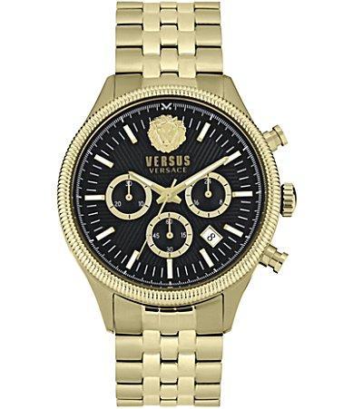 Versus Versace Mens Chronograph Colonne Ion Plated Stainless Steel Bracelet Watch 44mm Product Image