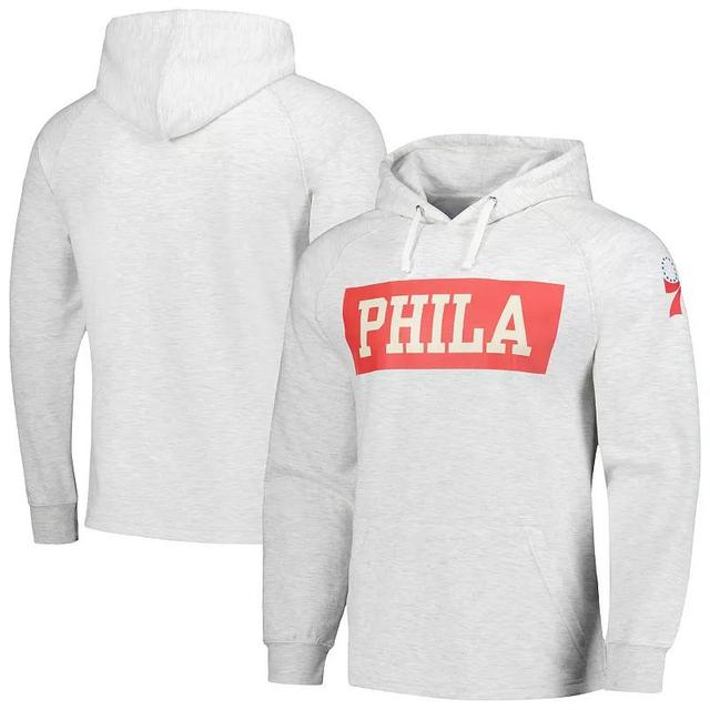 Mens Fanatics Ash Philadelphia 76ers Softhand Raglan Tri-Blend Pullover Hoodie Product Image