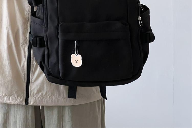 Contrast Zip Backpack / Bag Charm / Set Product Image