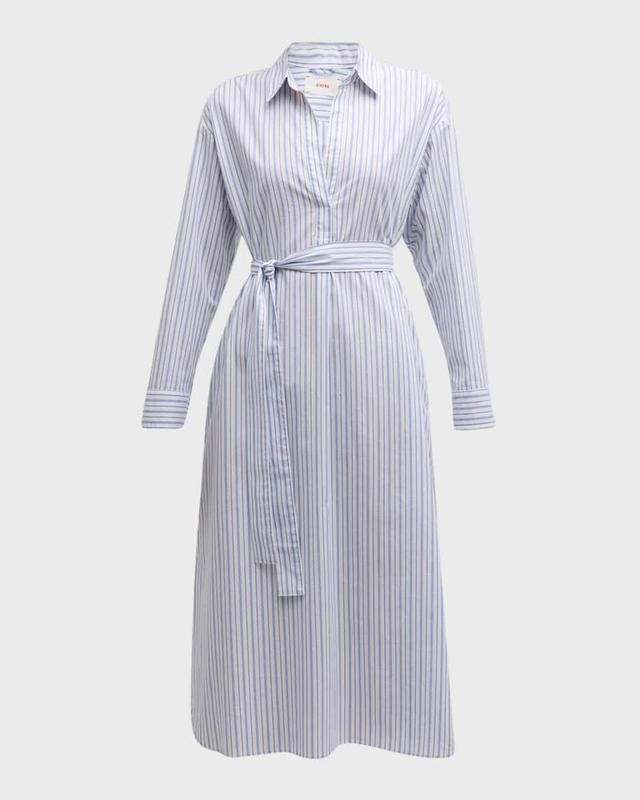 Marlowe Striped Cotton Midi Shirtdress Product Image