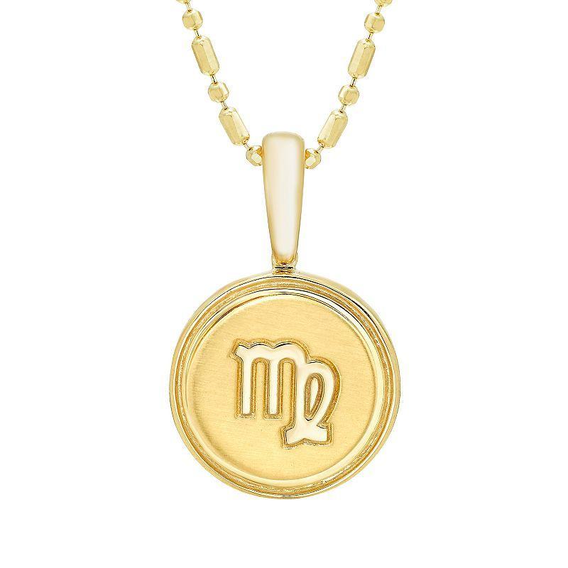 Its Personal 14k Gold Zodiac Pisces Medallion Pendant Necklace, Womens Yellow Product Image