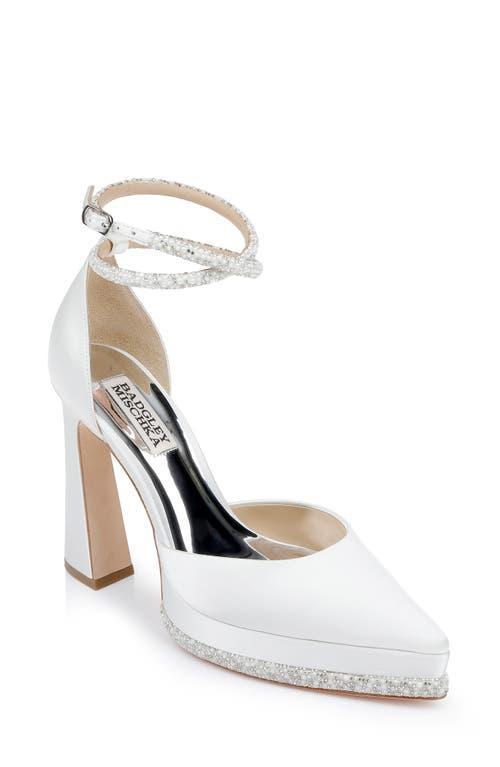 Badgley Mischka Collection Eliana Ankle Strap Platform Pointed Toe Pump Product Image