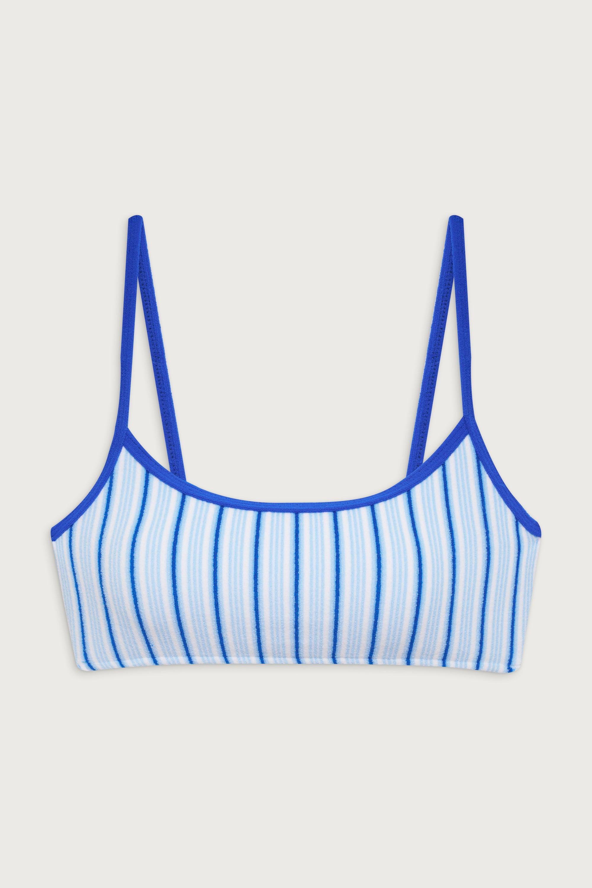 x DJERF AVENUE Bay View Bralette Bikini Top - Seaside Stripe Product Image