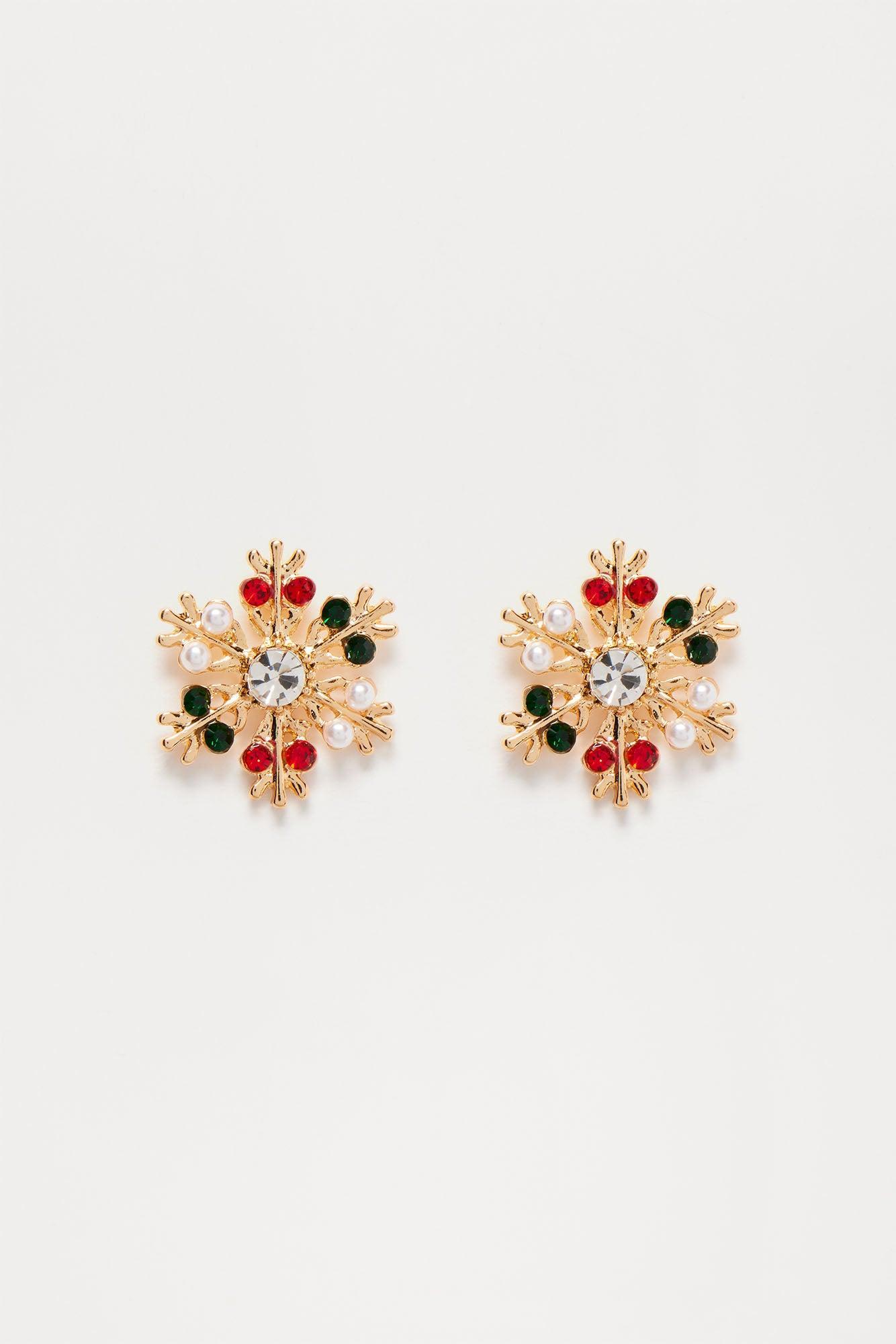 Snowflake Dreams Stud Earrings  - Multi Color Product Image