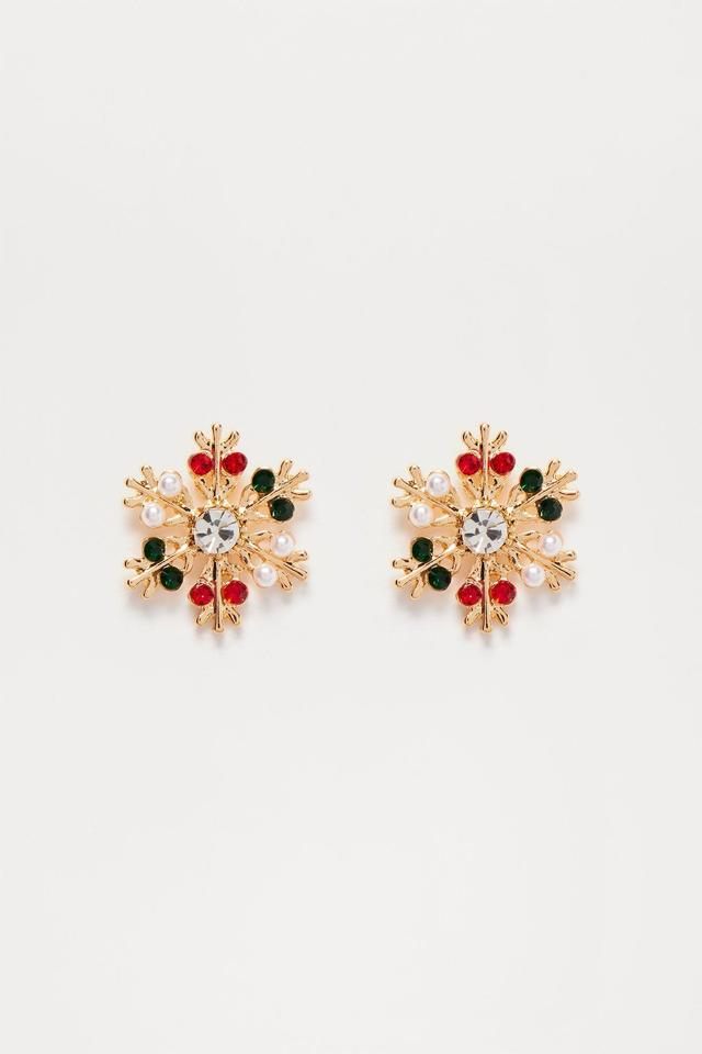 Snowflake Dreams Stud Earrings  - Multi Color Product Image