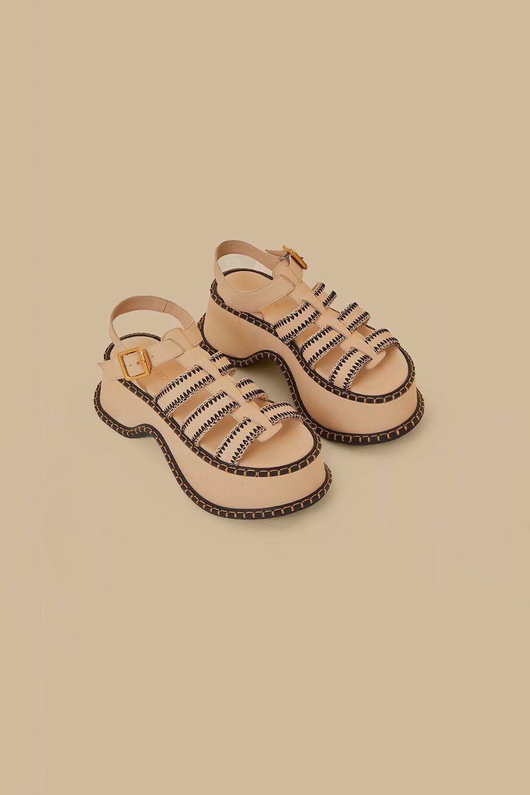 Off-White Artisanal Fisherman Platform Sandal Product Image