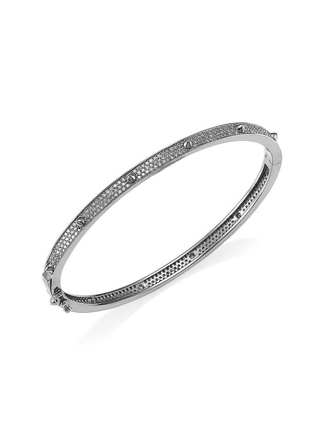 Womens Diamond Pav Stud Bangle Product Image