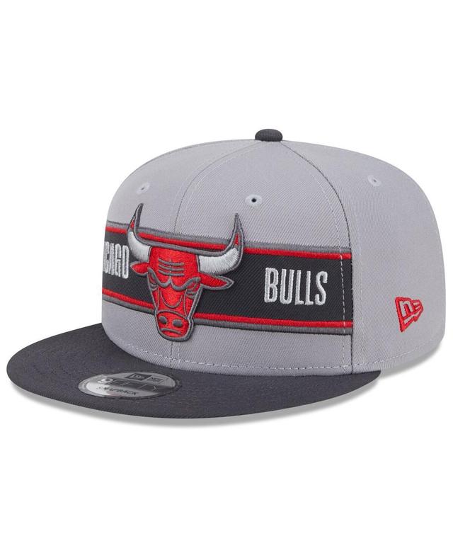 New Era Mens Gray Chicago Bulls 2024 Nba Draft 9FIFTY Snapback Hat - Gray, Charcoal Product Image