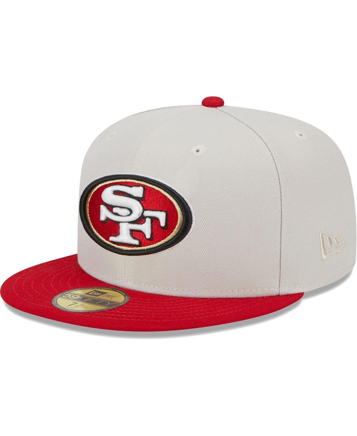 Mens New Era Khaki/Scarlet San Francisco 49ers Super Bowl Champions Patch 59FIFTY Fitted Hat Product Image