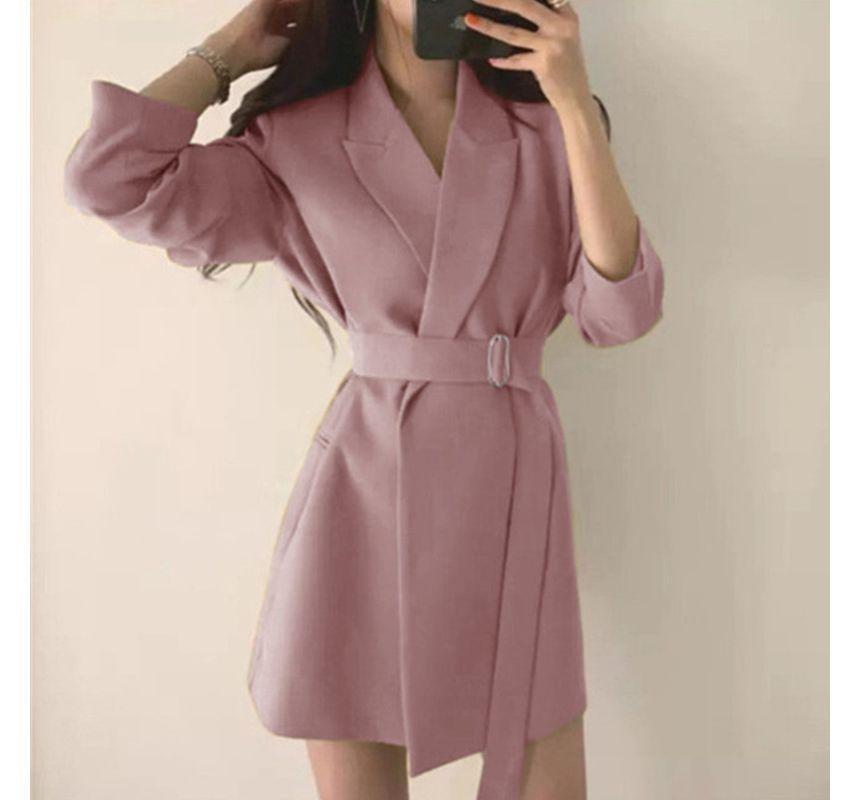 Belted Blazer Dress Product Image