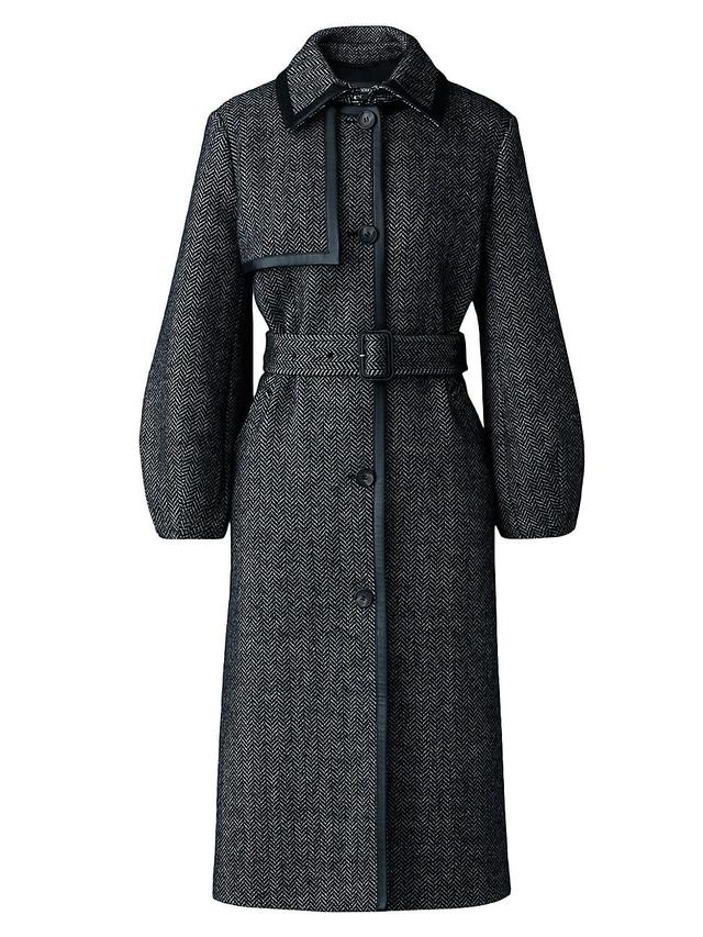 Womens Wool-Blend Belted Trench Coat Product Image