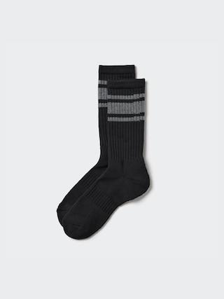 Mens Pile Socks Striped Black US8-US11 UNIQLO US Product Image