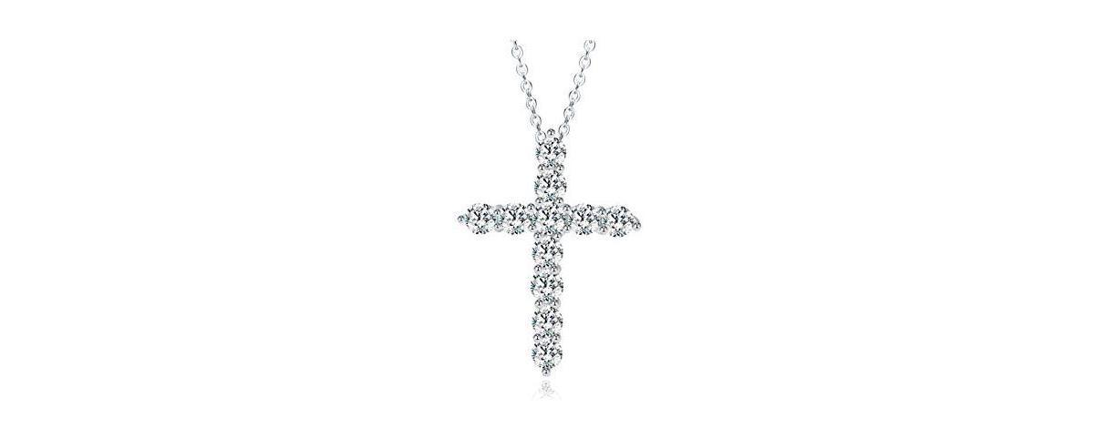 Cubic Zirconia Cross Necklaces for Women Product Image