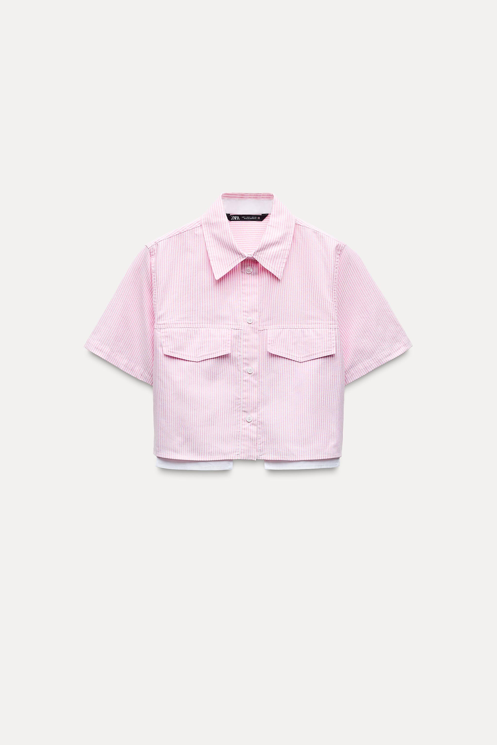 SHORT STRIPED OXFORD SHIRT Product Image