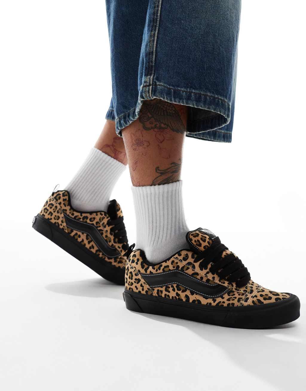 Vans Knu Skool sneakers in leopard print Product Image