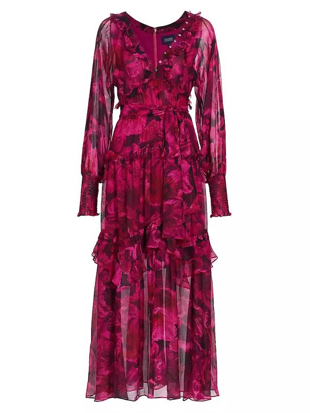 Marchesa Rosa Leilani Tiered Maxi Dress Product Image