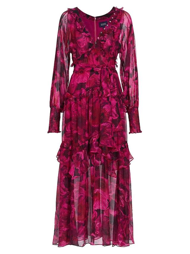 Womens Marchesa Rosa Leilani Tiered Maxi Dress Product Image