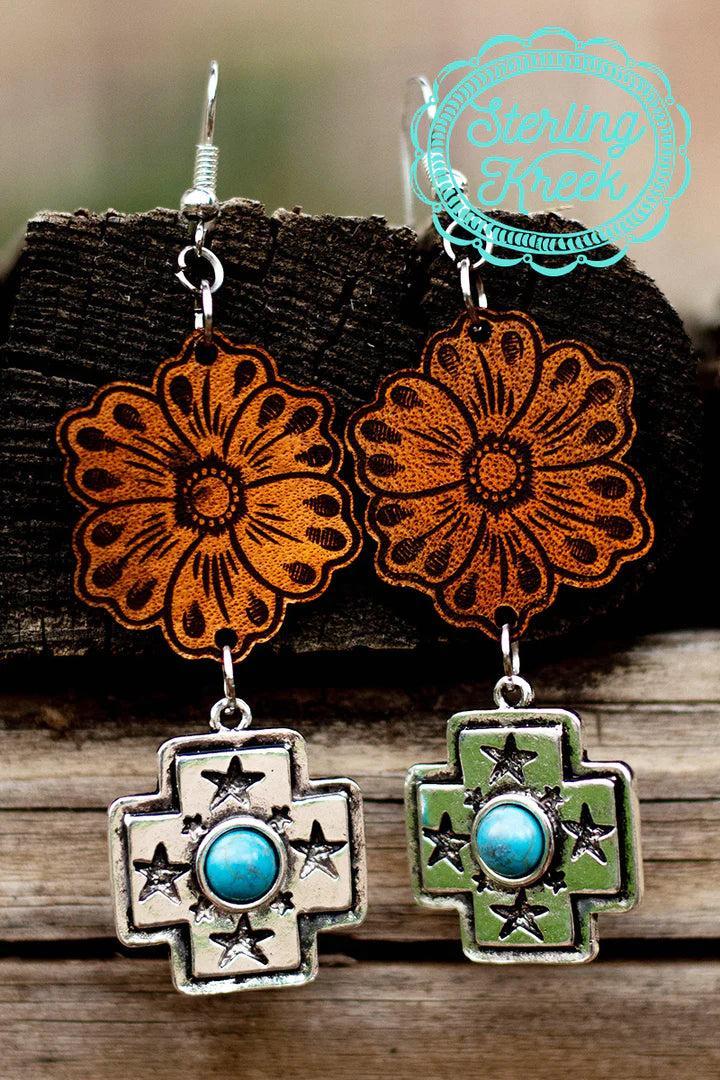 Texas Tooled Earrings Product Image