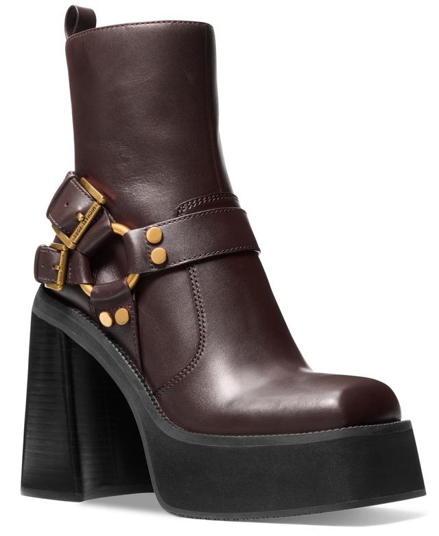 Womens Crosby Moto 125MM Leather Platform Booties Product Image