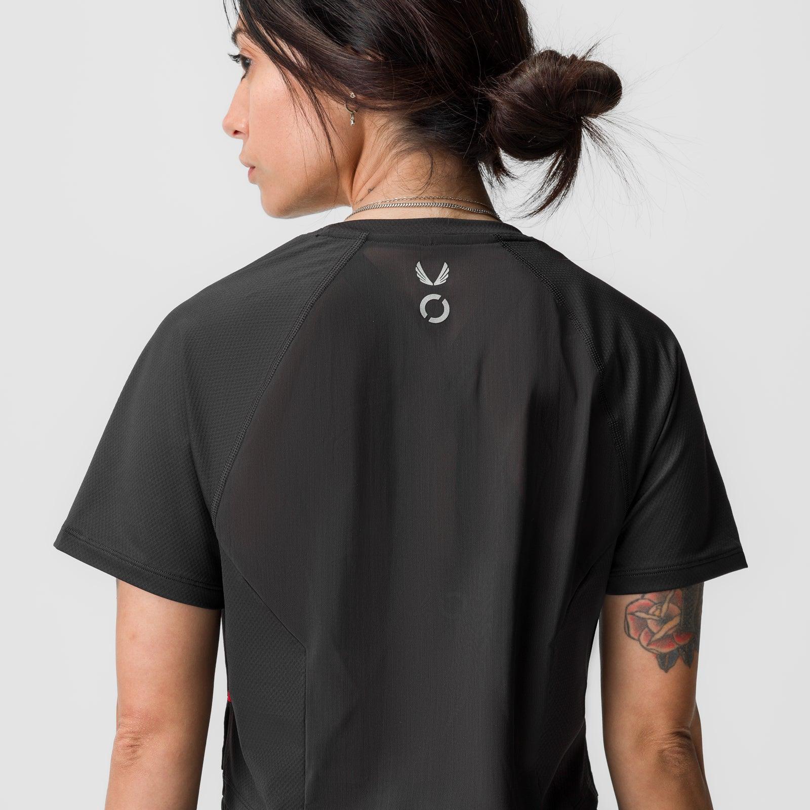 ASRV x Equinox AeroSilver® Cropped Training Tee - Black Product Image