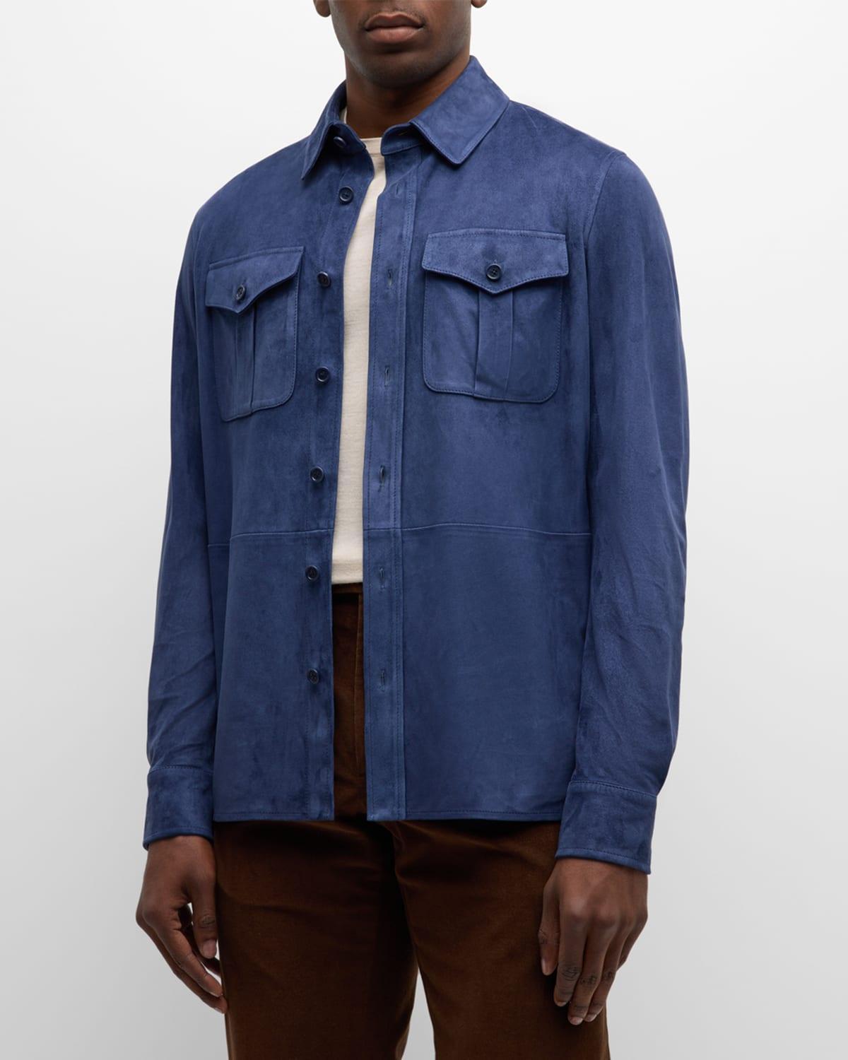 Mens Barron Suede Shirt Jacket Product Image