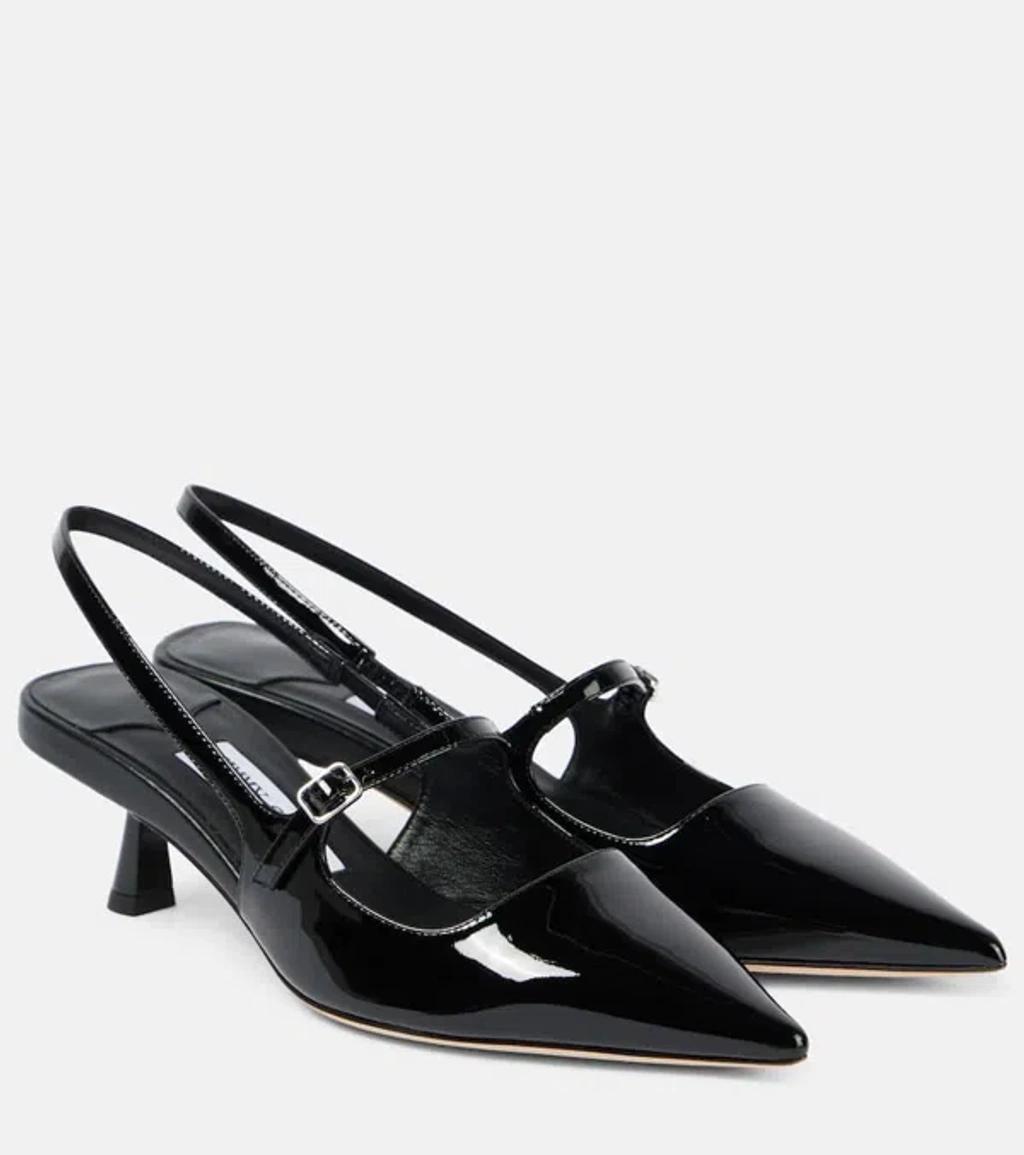 JIMMY CHOO Didi 45 Patent Leather Slingback Pumps In Black Product Image