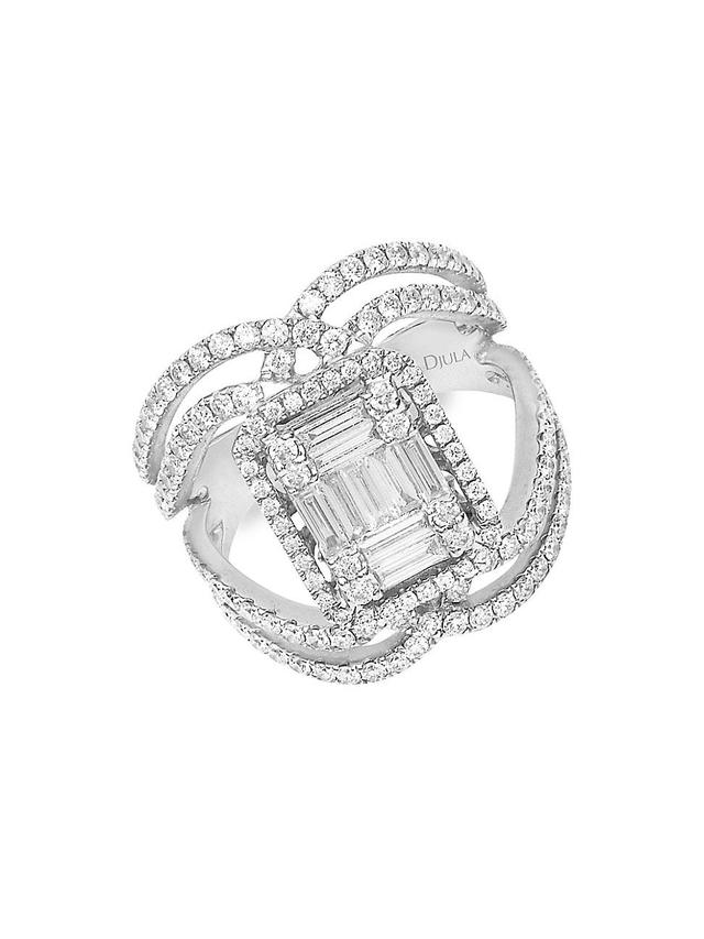 Womens Engagement Jodie 18K White Gold & Diamond Ring Product Image