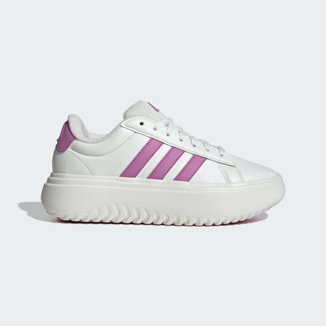 adidas Grand Court Platform Shoes Cloud White 10.5 Womens Product Image