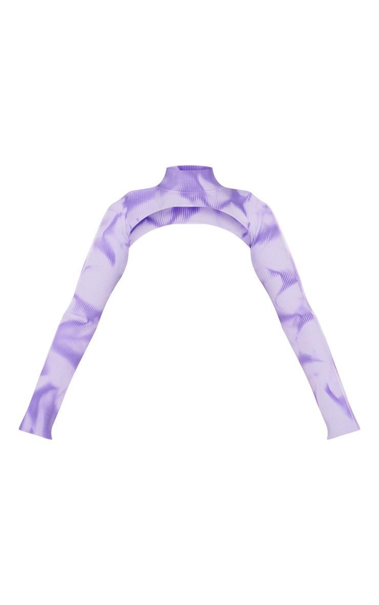 Purple Tie Dye Rib Knit Sleeves Product Image