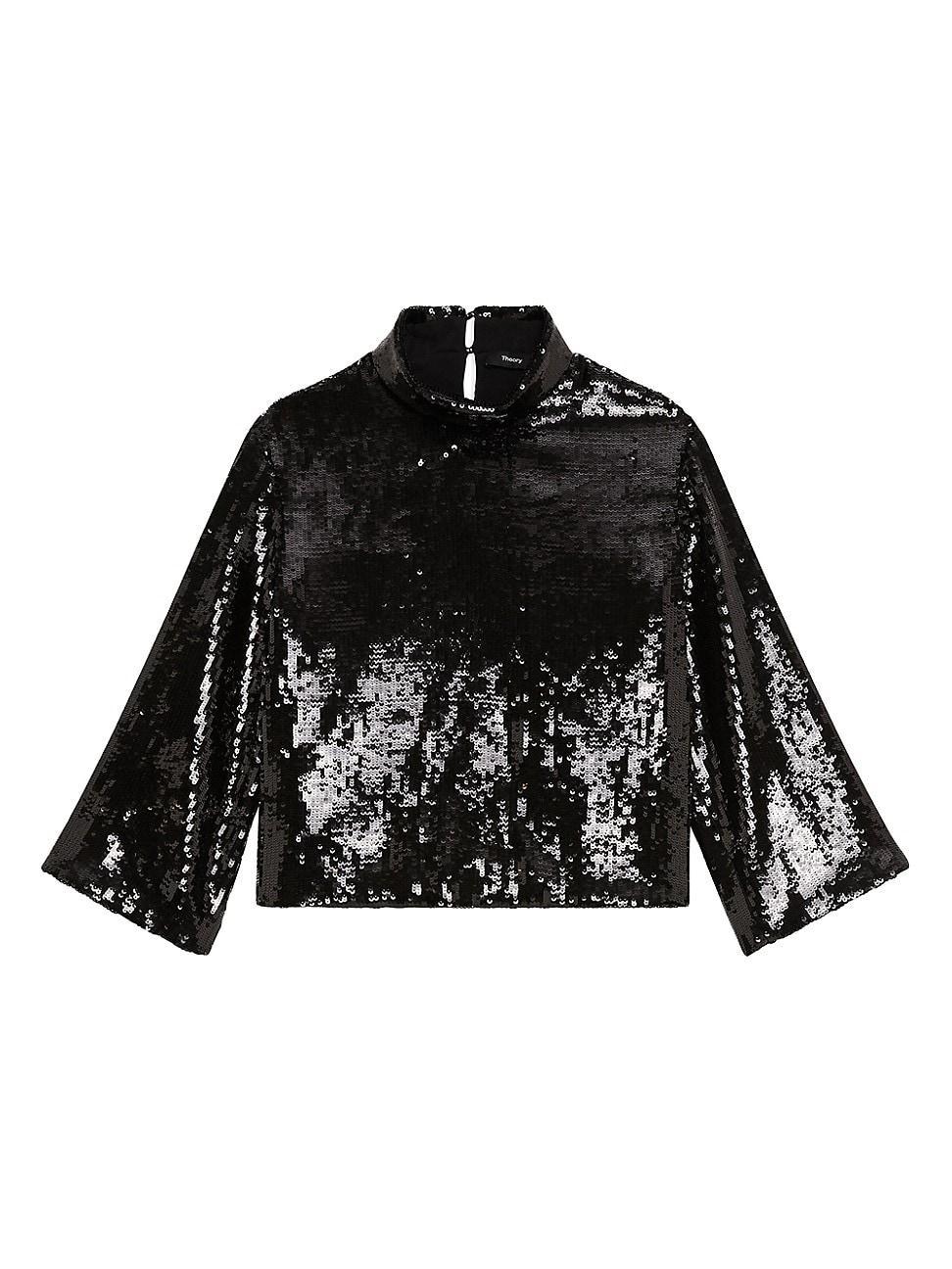 Womens Boxy Sequined Top product image