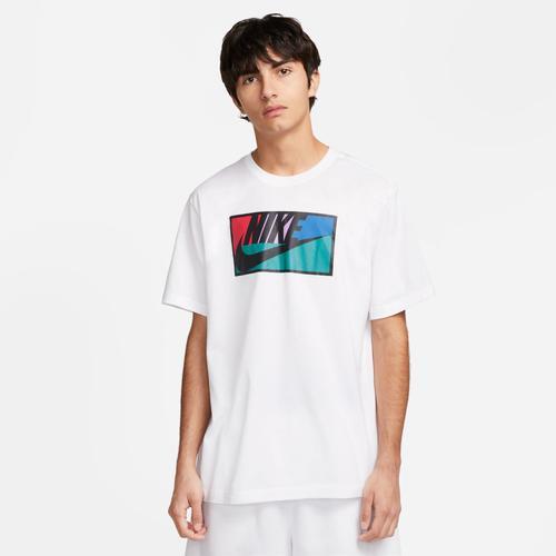 Nike Mens Nike NSW Club SSNL T-Shirt - Mens White/Multi Product Image