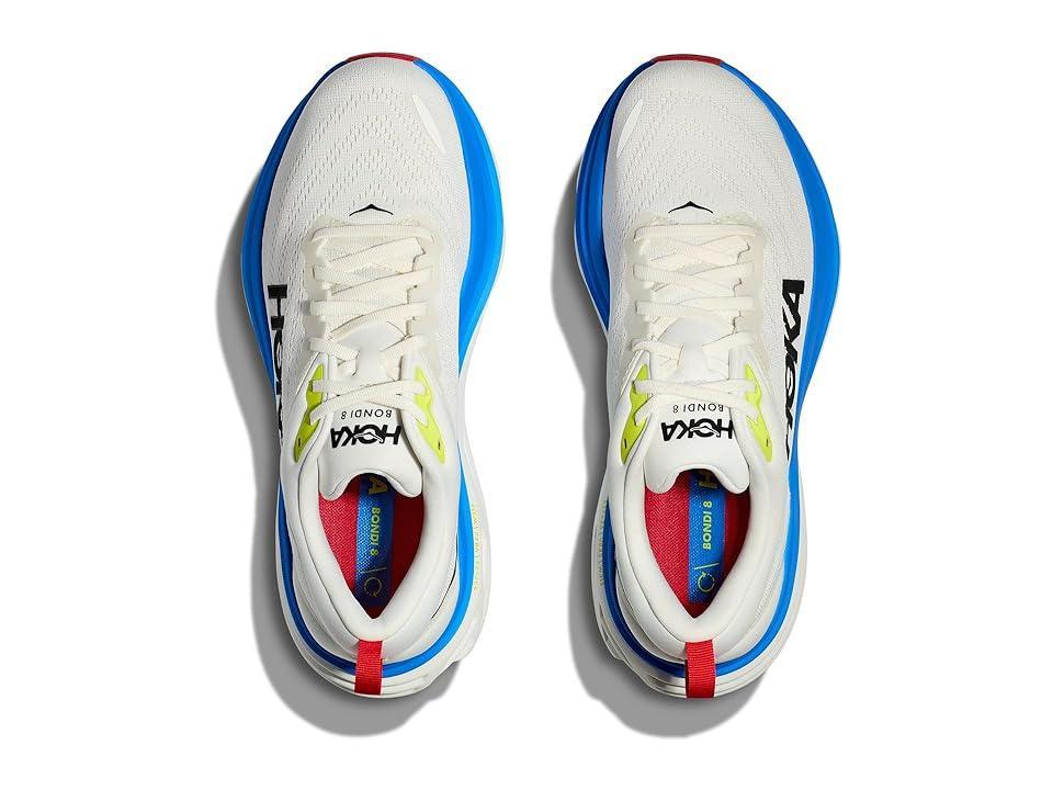 Hoka Men's Bondi 8 (Blanc De Blanc/Virtual Blue) Men's Shoes Product Image